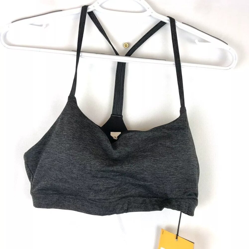Lole Women’s Half Moon Soft Bra Size Large, Black/Heather